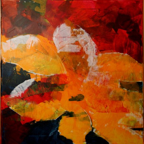Akrylmaleri af Maja de Hemmer 40 x 40 cm: Summer Night
